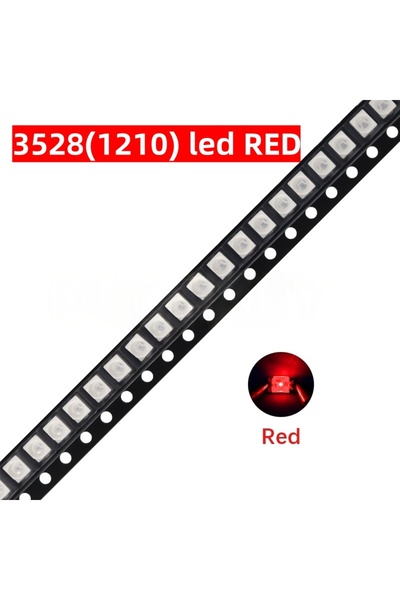 Choice7 100 قطعة من رقائق LED SMD 3528 حمراء (طرفان) - أبيض دافئ، أحمر، أخضر،...