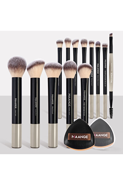 Choice1 مجموعة فرش مكياج مانج السوداء، 13 قطعة، شعيرات صناعية فاخرة، ناعمة ول...