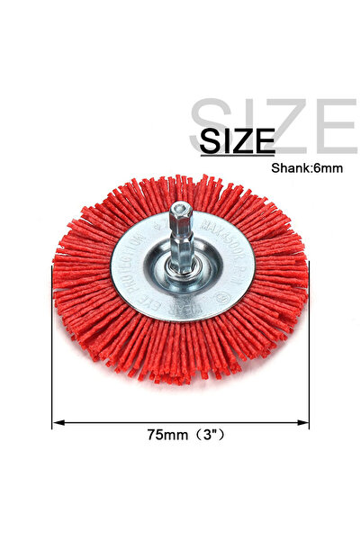 Choice7 فرشاة كوب كاشطة من النايلون من النوع 6، قطعة واحدة، ساق مثقاب 1/4 بوص...