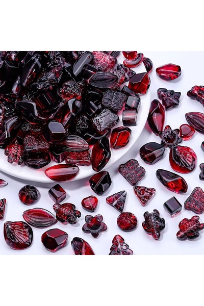 Choice10 Siam 50g/lot Glass Mixed Shape Beads Loose Spacer Beads for Jewelry ...