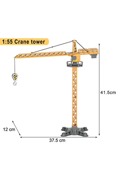 choice2 ألعاب هندسية مصبوبة على شكل برج رافعة للأولاد، مصنوعة من المعدن والبل...