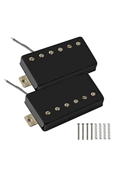 Choice8 Gloss Black Set Phrilam LP Vintage Alnico 2 Covered Humbucker kups Se...