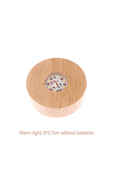 Choice1 قاعدة عرض إضاءة LED خشبية مستديرة تعمل ببطارية C، قطرها 8/10 سم، حامل...