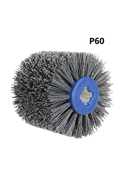 Choice8 أسطوانة تلميع P60 b 100*120mm، عجلة صقل، فرشاة تلميع معدنية بسلك نايل...