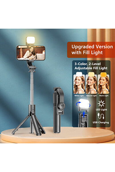 Choice مع حقيبة تخزين، وعصا سيلفي مزودة بإضاءة إضافية، وحامل ثلاثي القوائم مع...