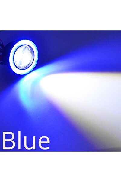 choice2 مصابيح أمامية LED زرقاء 89 مم، مزودة بإضاءة نهارية (DRL) ومصابيح ضباب...