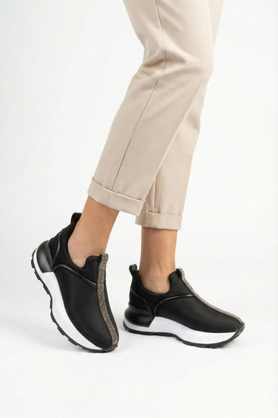 TW Tonny White NEWYORK-016 حذاء رياضي نسائي للمشي يوميًا مزين بشريط حجري