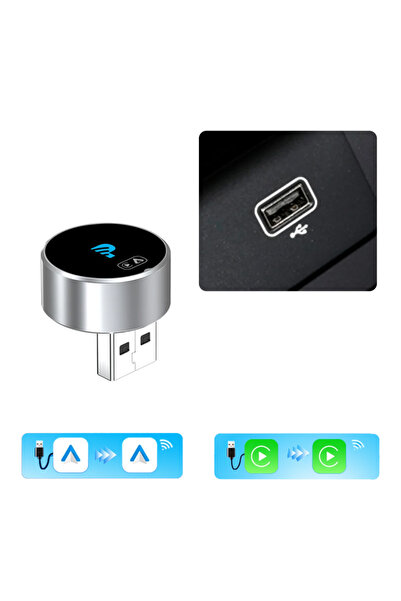 Choice محول MINI 2.0 USB Getpairr MINI اللاسلكي Carplay Android Auto مزدوج WI...