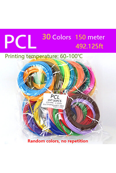 Choice3 خيوط قلم الطباعة ثلاثية الأبعاد PCL-150M، 50/90/150 متر، خط قوس قزح، ...