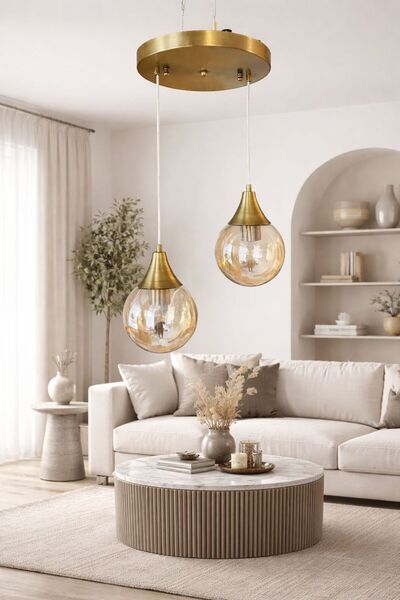 HubRom Полилей, DAMLA 3062-1751-02FRR 35x55 см 2xE27-60W Антично покритие