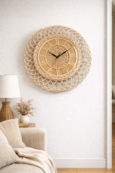 SEÇİL El yapımı boho duvar saati