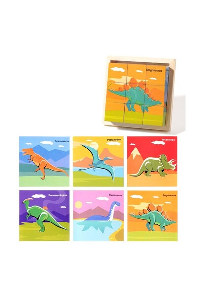 Flippy Wooden Puzzle, Flippy, 9 Cubes, 6 Pieces, 4-6 Years, 11 x 11 x 3.2 cm,...