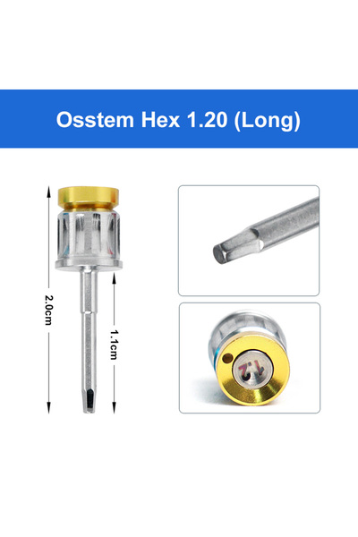 Choice12 مفتاح عزم دوران زراعة الأسنان بطول 1.2 بوصة، مفك براغي، طقم تركيبات ...