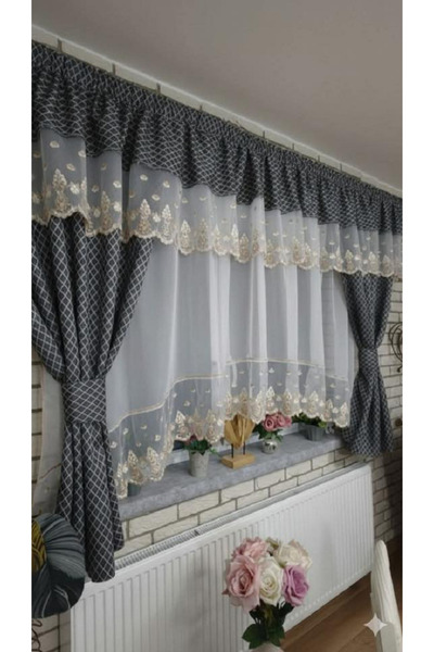 OEM Unique set of curtains + decorative drapes for living room bedroom, WIDTH...