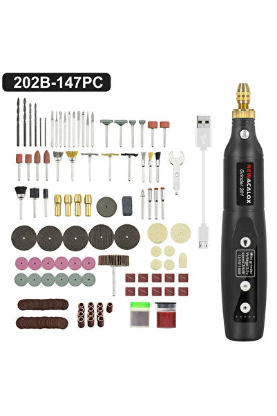 Choice3 173PC B Grinder Set NEWACALOX USB Charging Variable Speed Mini Grinde...