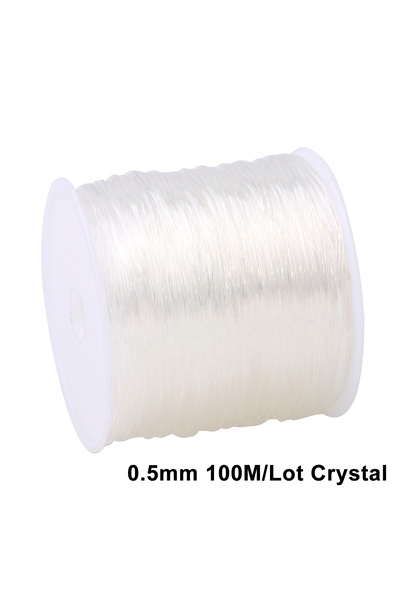 Choice4 خيط مطاطي شفاف 0.5 مم، طول 100 متر، بسماكة 0.5-1.5 مم، لصنع المجوهرات...