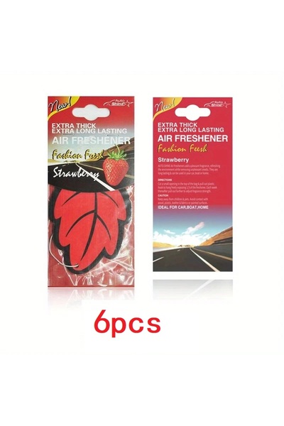 Choice24 6 قطع حمراء، 3-60 قطعة، معطر جو للسيارة، ورق معطر طبيعي برائحة الشاي...