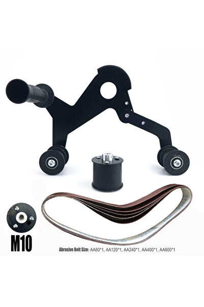 Choice1 حزام صنفرة لجلاخة الزاوية M10/M10/14 مع 5 قطع، محول لماكينة الصنفرة، ...