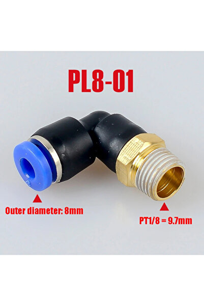 Choice44 10 قطع من موصلات PL8-01 PL الهوائية، بقطر خارجي للخرطوم من 4 مم إلى ...