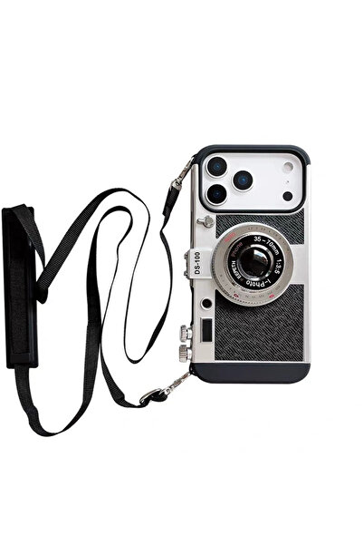 Choice11 جراب أسود بتصميم كاميرا عتيقة مستوحى من مسلسل إميلي في باريس، متوافق...