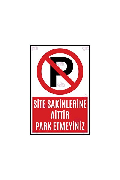 AYNED Print Site Parking Area Dekota Warning Sign - Site Belongs to the Resid...