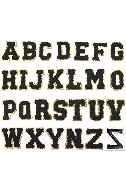 Choice9 black (Iron-On) 26pcs/lot Color Letter Patches Embroidery Alphabet Ir...