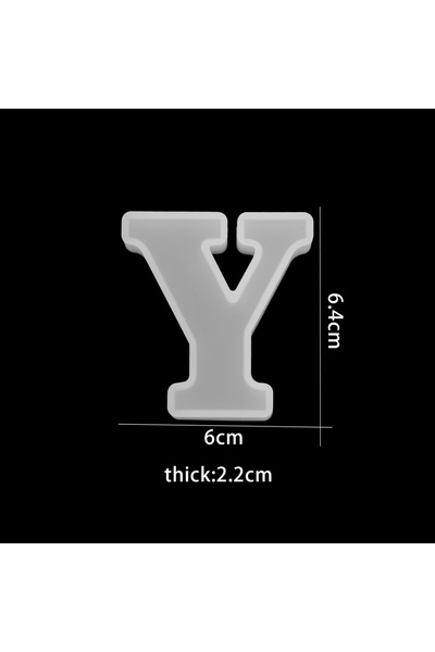Choice12 قالب حرف Y ثلاثي الأبعاد من السيليكون، قالب حروف أبجدية كبيرة من رات...