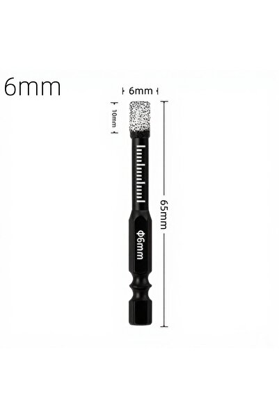 choice2 6mm Dry Diamond Drill Bits Set for Granite Ceramic Marble Tile Stone ...