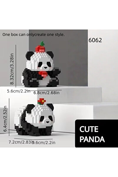 Choice1 6062 مكعبات بناء باندا لطيفة، ألعاب تعليمية يمكنك تركيبها بنفسك، هدية...