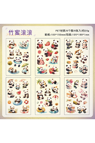 choice2 مجموعة من 6 قطع من ملصقات الحيوانات الصغيرة الكرتونية الإبداعية القاب...