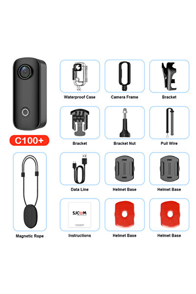 Choice4 Standard Black with Rope SJCAM C100 / C100Plus Mini Thumb Camera 1080...