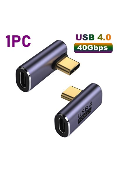 Choice4 محول USB 4.0 بسرعة 40 جيجابت في الثانية بزاوية قائمة 90 درجة من النوع...