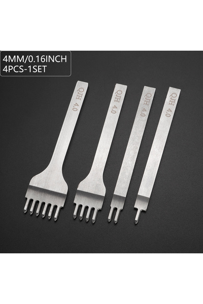 Choice1 4mm 1set 4pcs High Quality DIY Leather Punch Leather Hole Puncher 3/4...