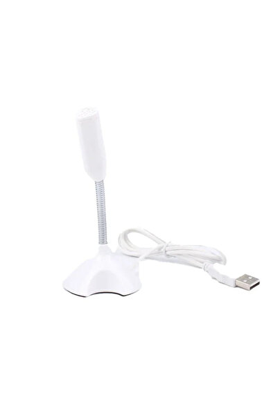Choice1 ميكروفون VIKEFON MKF أبيض اللون يعمل بمنفذ USB لأجهزة الكمبيوتر المحم...