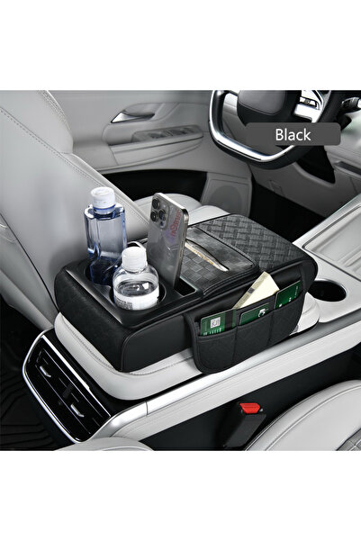 Choice وسادة مسند ذراع السيارة من سيميتال سوداء 12 في 1، وسادة مركزية متعددة ...