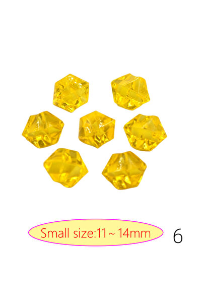 Choice7 100pcs 11x14mm 100pcs Clear Fake Crushed Ice Rocks Ice Cubes Acrylic ...