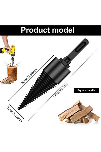 choice2 Type B-1 1/2PC Firewood Log Splitter 32/42mm Sturdy High-Carbon Steel...