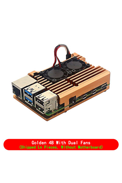 Choice3 علبة Pi4 بمروحتين لراسبيري باي 4 موديل B 3B Plus، مصنوعة من الألومنيو...