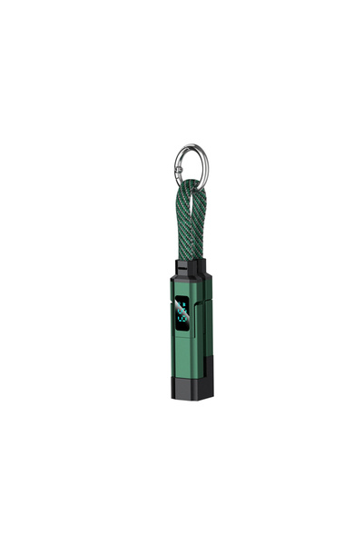 Choice1 0.2m 4 in 1 Green 4 in 1 Short Type C Keychain Lanyard Data Cables wi...