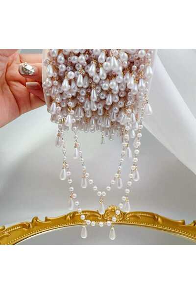 Choice6 1meter KC Gold Color A 0.5M 1M Imitation Pearl Waterdrop Charm Beaded...