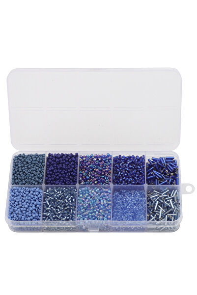Choice5 06 blue 130g/set Glass Round Seed Beads Tube Loose Beads DIY Bracelet...