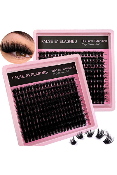 choice2 MIX 0.07mm D fangheika100D 50D-160D 8D Luxury Fluffy DIY Cluster Lash...