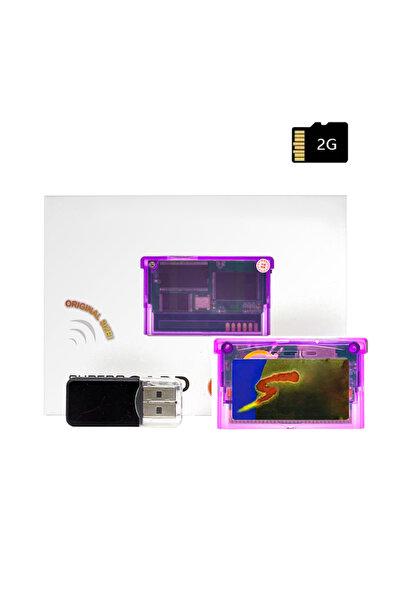 Choice With 2G TF Card Purple Mini SD Game Card GBA Flash Card for SP GBM IDS...
