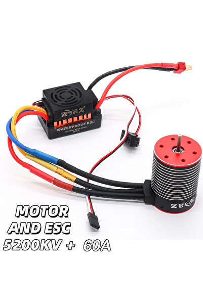 Choice10 محرك RC 3650 بدون فرش بقوة 5200 كيلو فولت و60 أمبير لسيارات الزحف Ax...