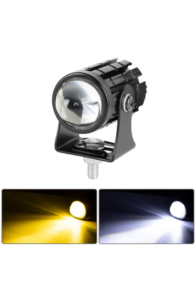 Choice4 مصباح قيادة صغير للدراجات النارية، أبيض وأصفر، ثنائي اللون، مناسب لجم...