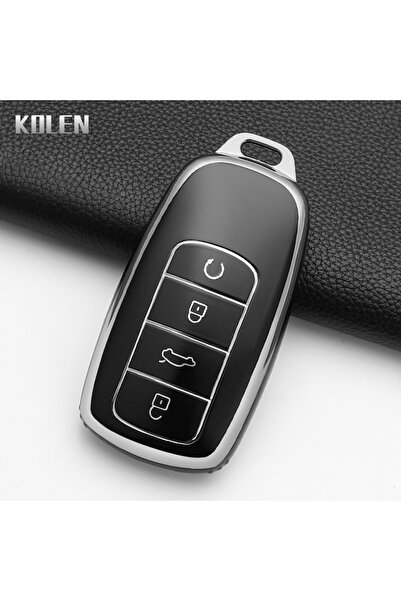 Choice10 غطاء حماية أنيق أسود اللون من مادة TPU لمفتاح السيارة الذكي، متوافق ...