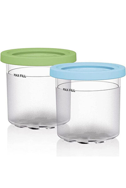 Choice1 أكواب آيس كريم زرقاء/خضراء (1/2/4 قطع) بديلة لماكينات صنع الآيس كريم ...