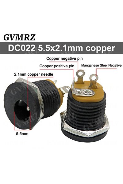 Choice6 Type 3 10PCS/lot DC022 DC-022 5.5x2.1mm DC Power Sket 5.5*2.5mm DC Co...