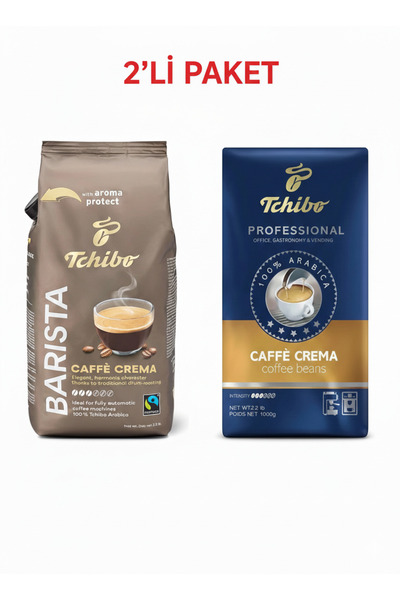 Tchibo Barista Caffe Crema Çekirdek Kahve 1 Kg + Professional Caffe Crema Çek...