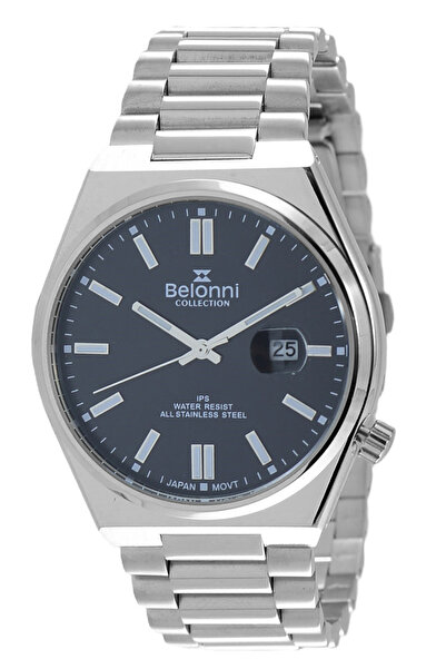 Belonni Collection Erkek Kol Saati Çelik Kordon Takvimli Şık Tasarım 3 ATM Su...
